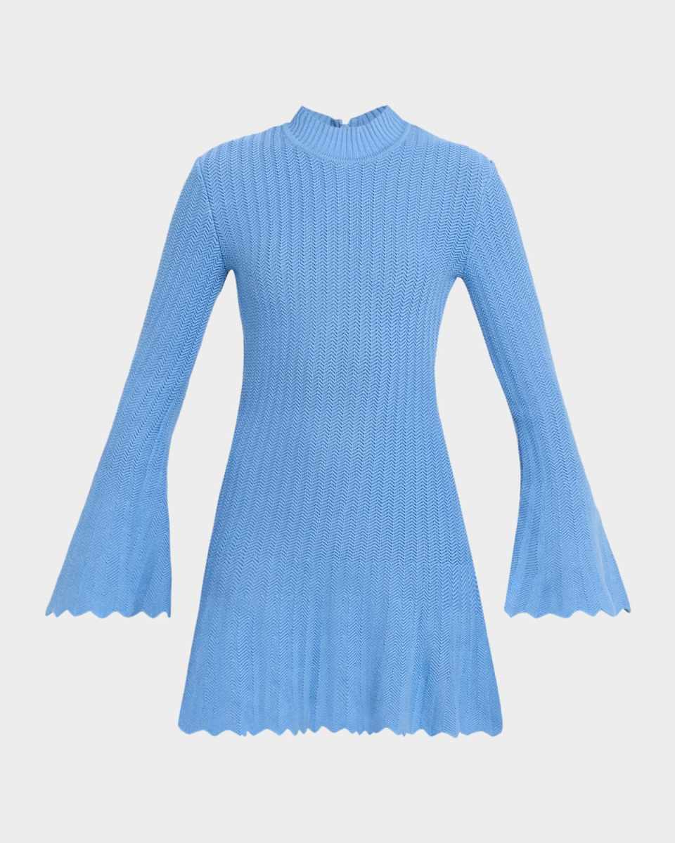 Maja Chevron Knit Mini Dress